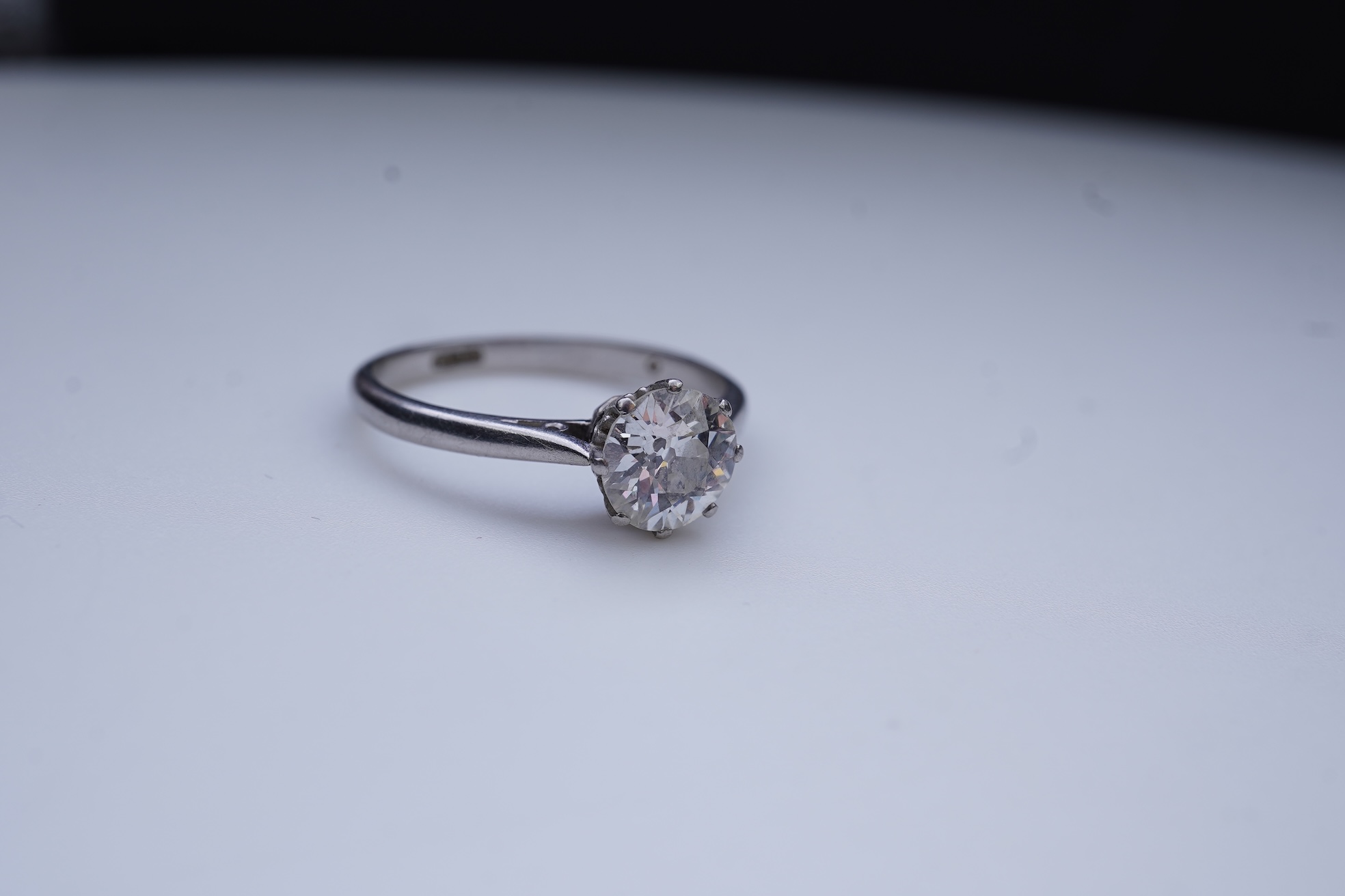 A diamond solitaire engagement ring, early 20th century